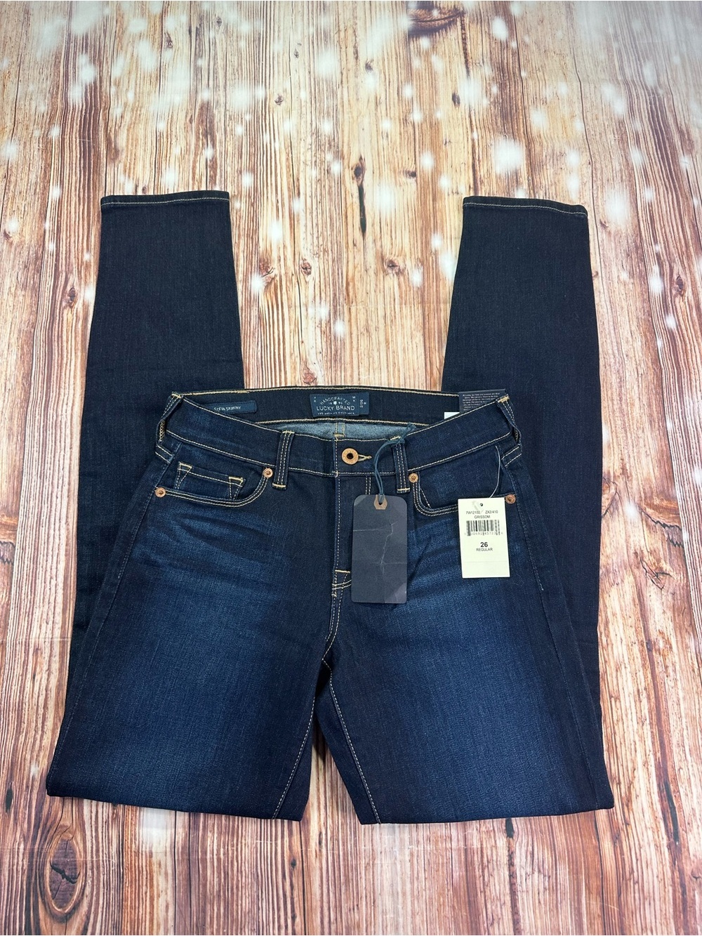 NWT Lucky Brand  Dark Blue Stretch Sofia Skinny Jeans Women’s Size 2/26 R